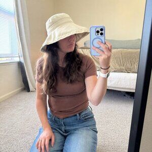 Scala Collezione Cotton Canvas Wide-Brim Sun Hat Size Small